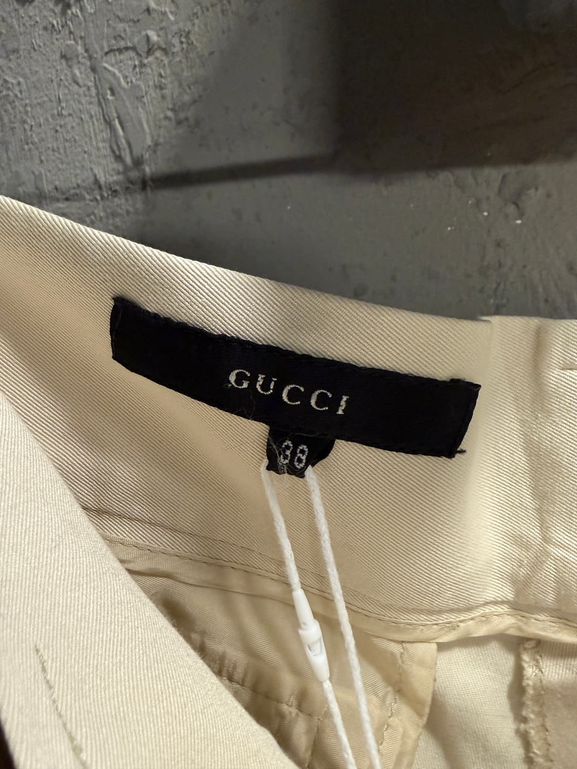 구찌 코튼 테일러드 슬랙스 아이보리 38 상품이미지4