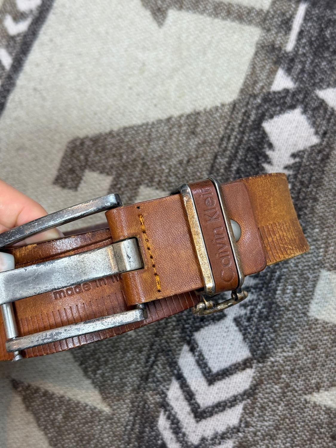 Calvin Klein Made in Italy 빈티지 레더 벨트 상품이미지6