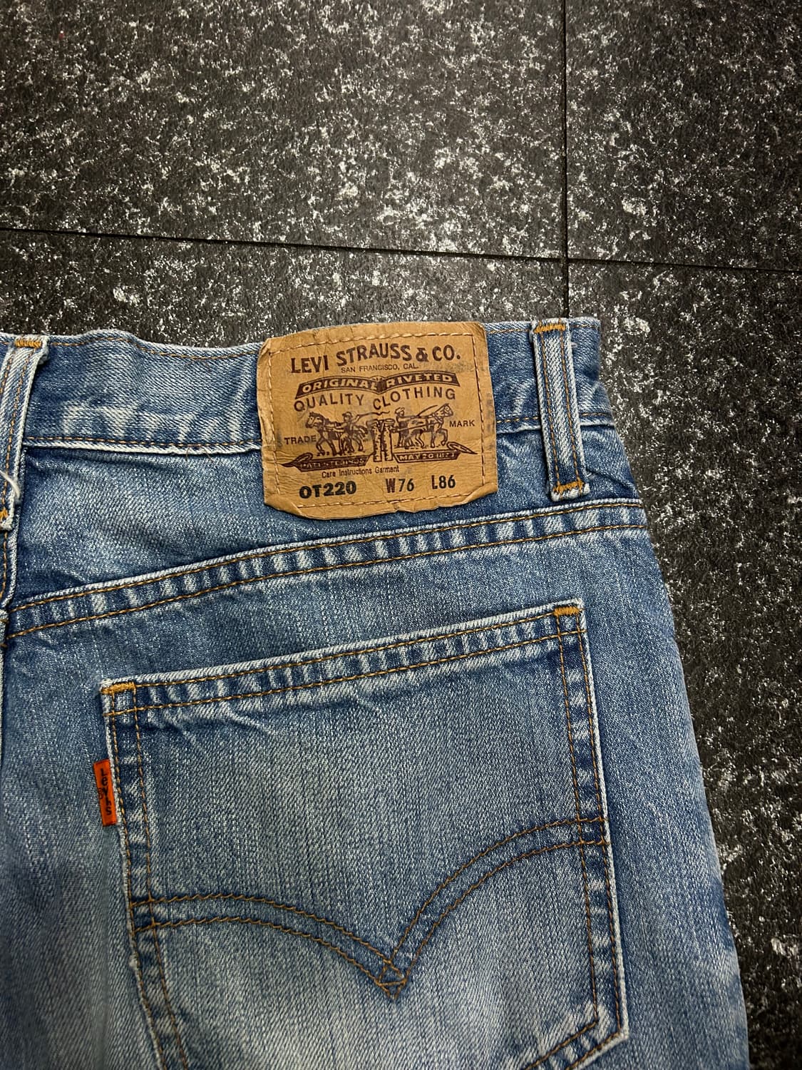 리바이스 OT220 오렌지탭 워싱 데님팬츠 청바지 28인치 상품이미지6