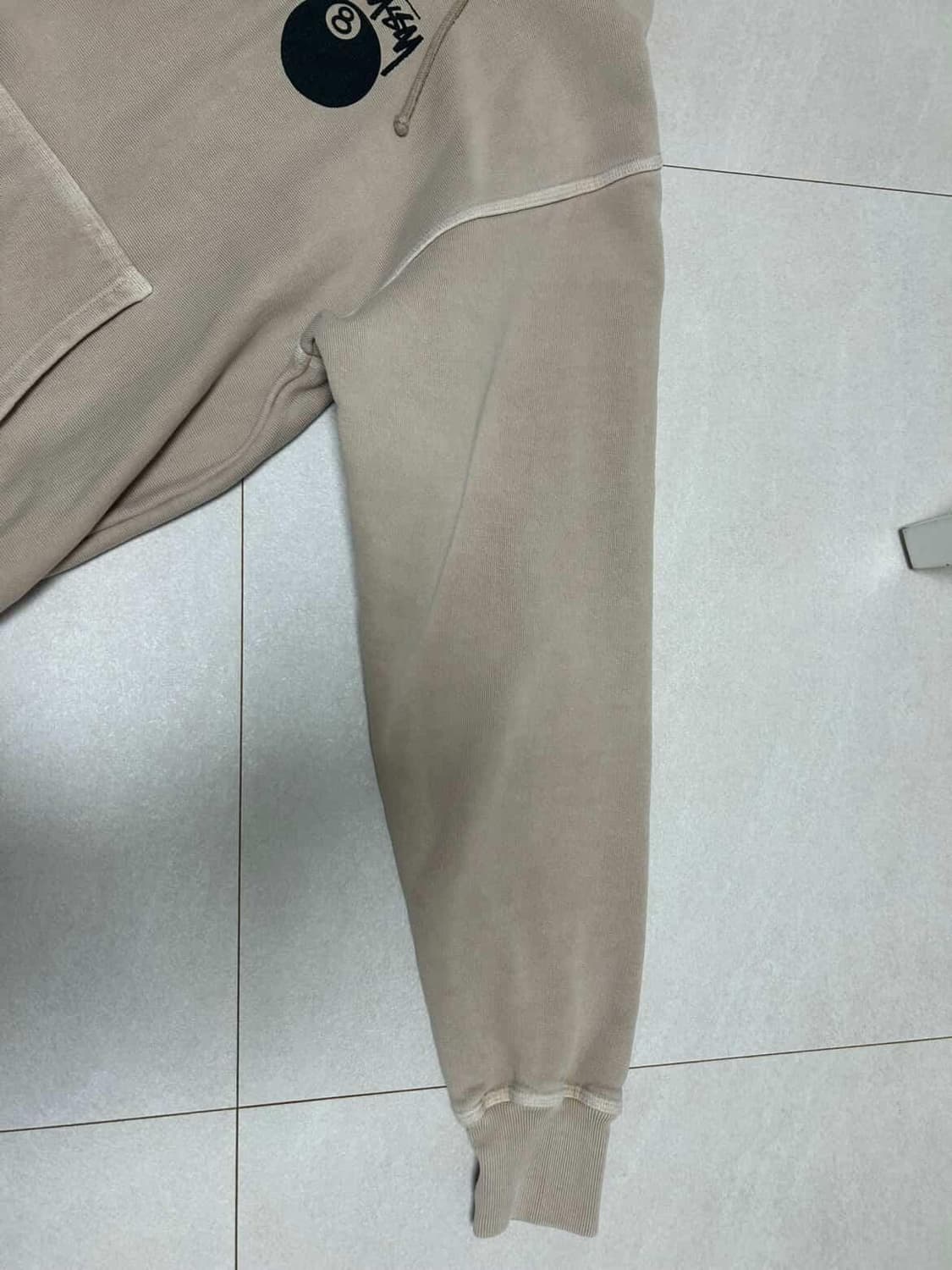 스투시 8볼 피그먼트 다이드 집 후드 카키 상품이미지4