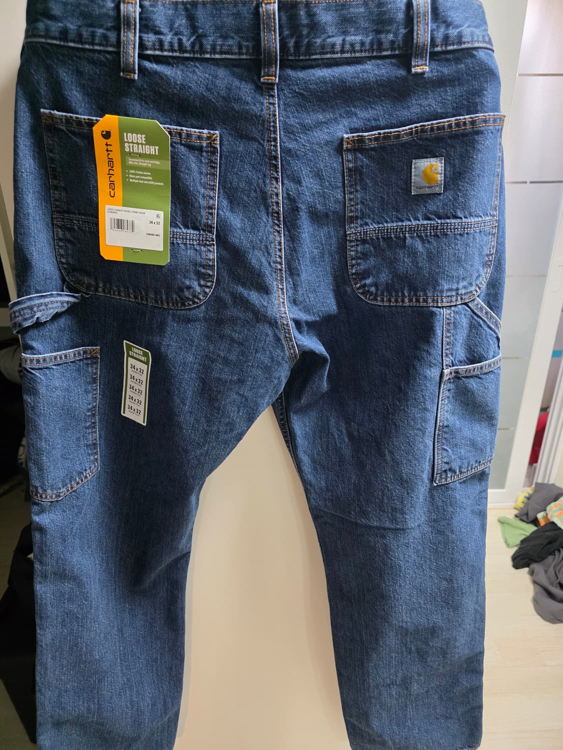 칼하트 데님 34×32 워크팬츠 루즈핏 유틸리티 조거진 US라인 상품이미지3