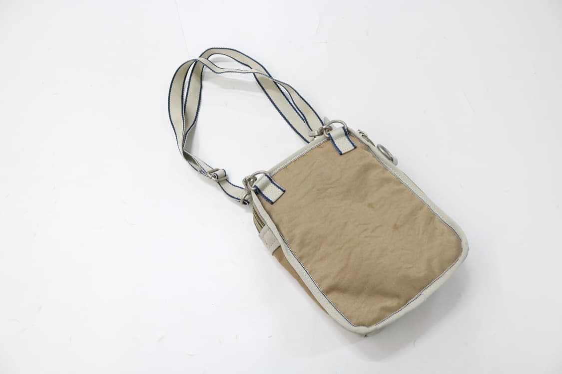 DIESEL 디젤 빈티지 스웨이드 트리밍 나일론 크로스백 베이지 상품이미지6