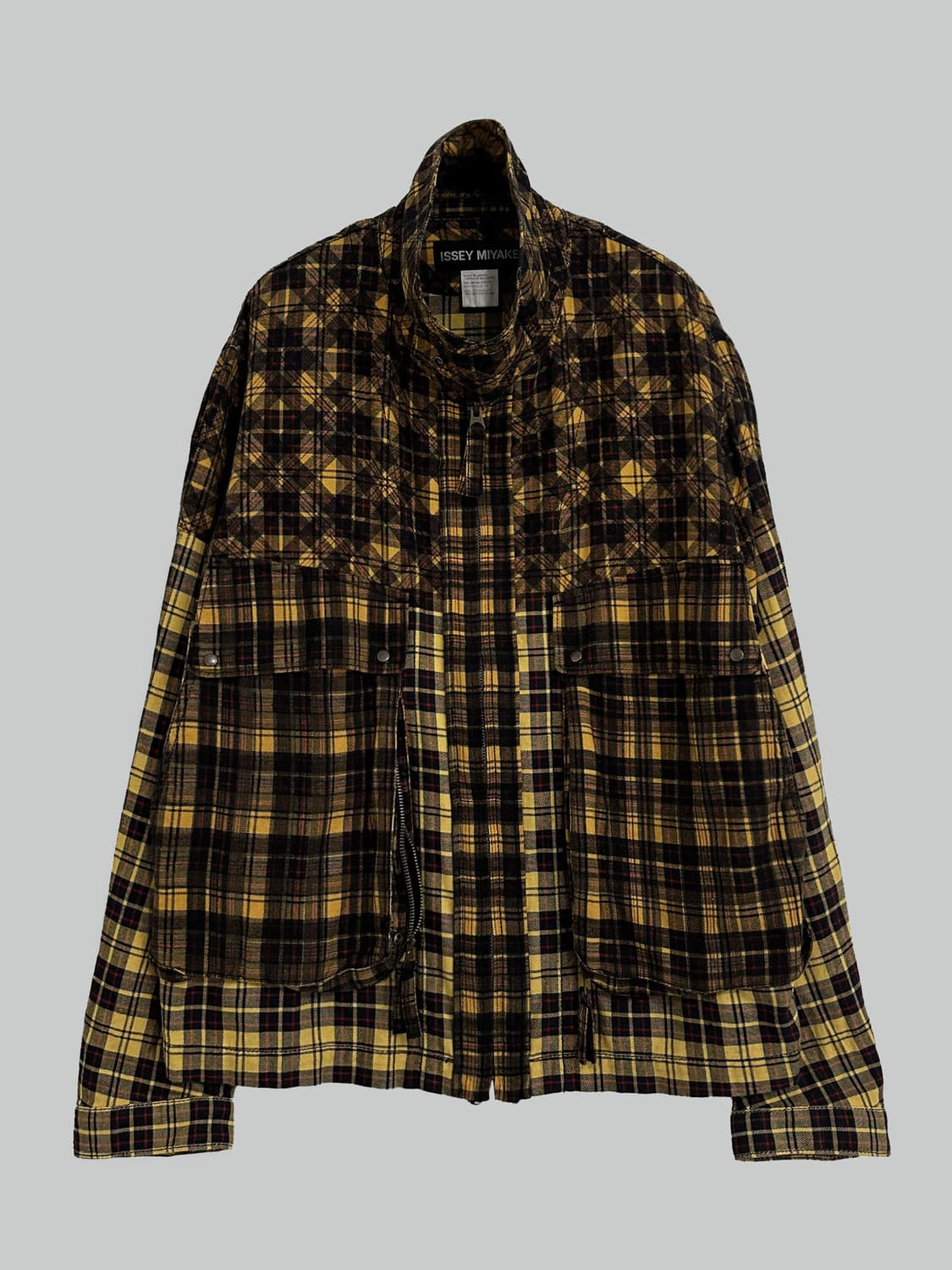 이세이 미야케 체크 집업 카고 자켓 상품이미지2