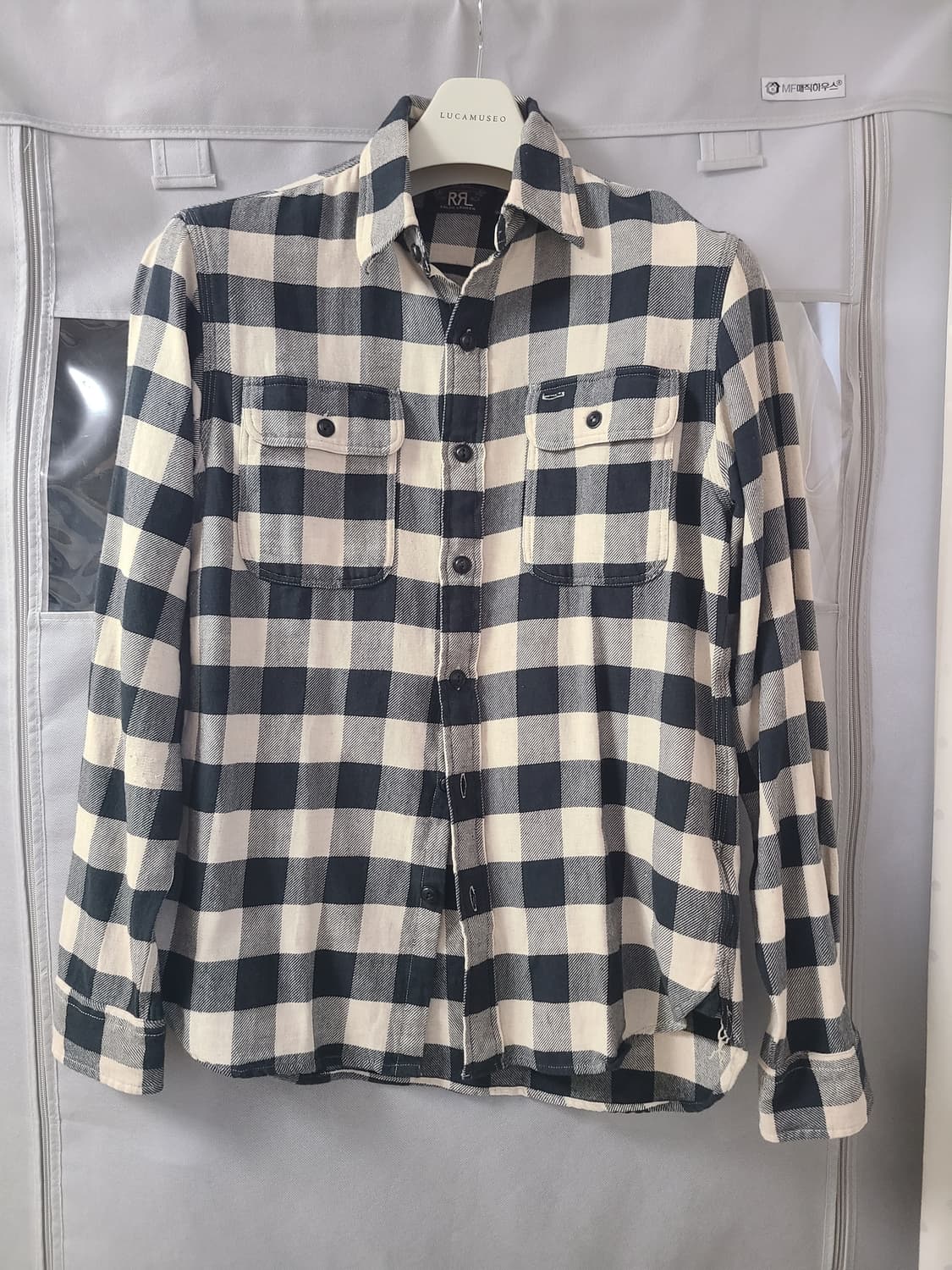 RRL 버팔로 체크 트윌 워크셔츠 s 상품이미지1