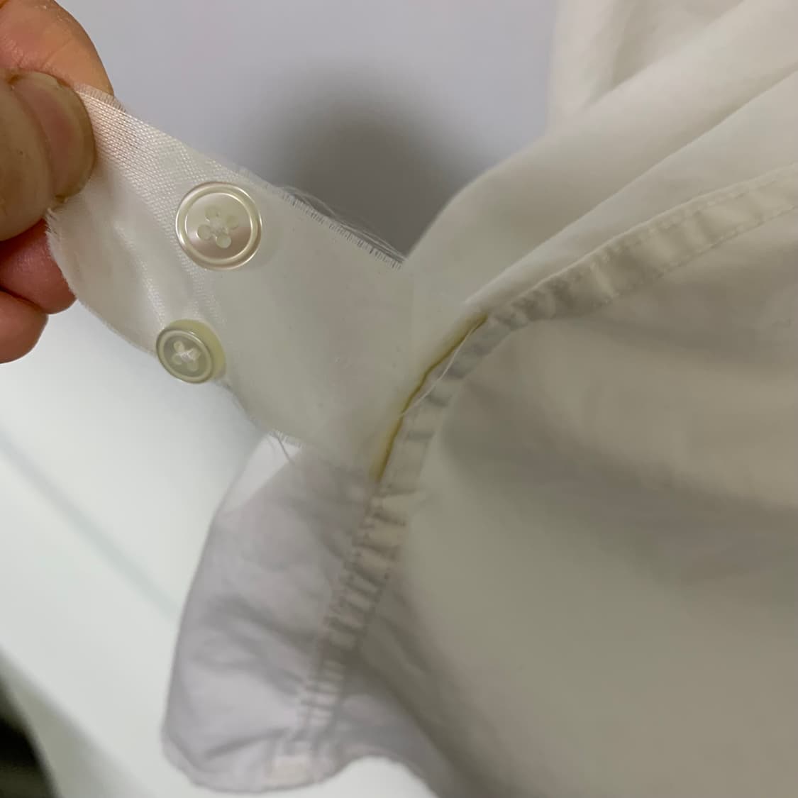 휴고보스 빈티지 아이보리 슬림핏 긴팔 셔츠 41사이즈 남녀공용 상품이미지5