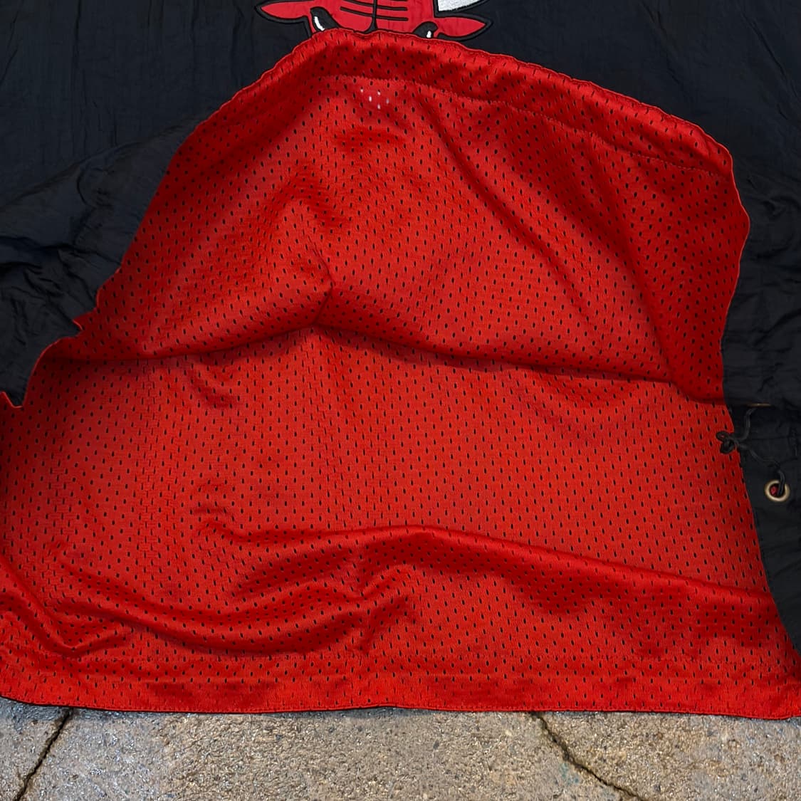 레어 90s 미국 빈티지 챔피언 NBA 시카고불스 풀오버 바람막이 상품이미지9