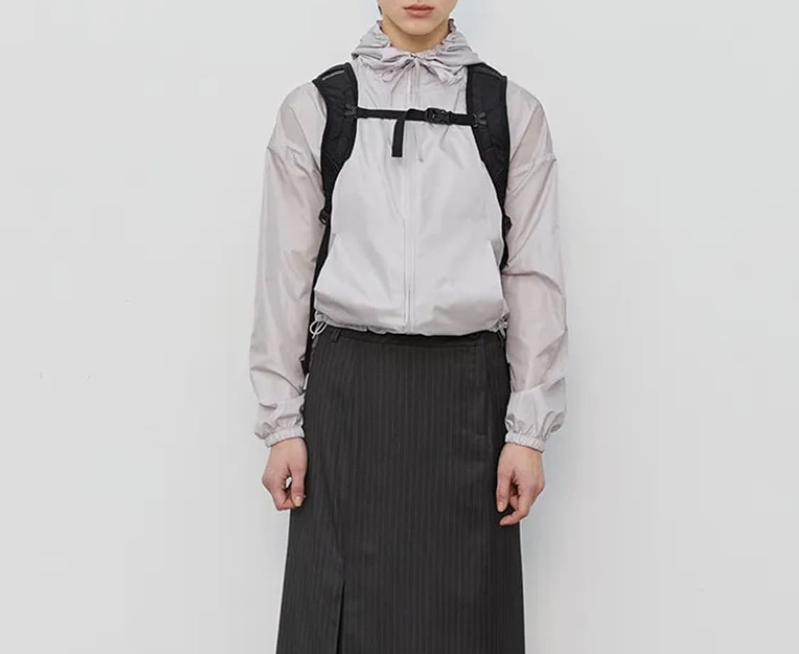 burmula 버뮬라 글로시 후드 아노락 바람막이 상품이미지2