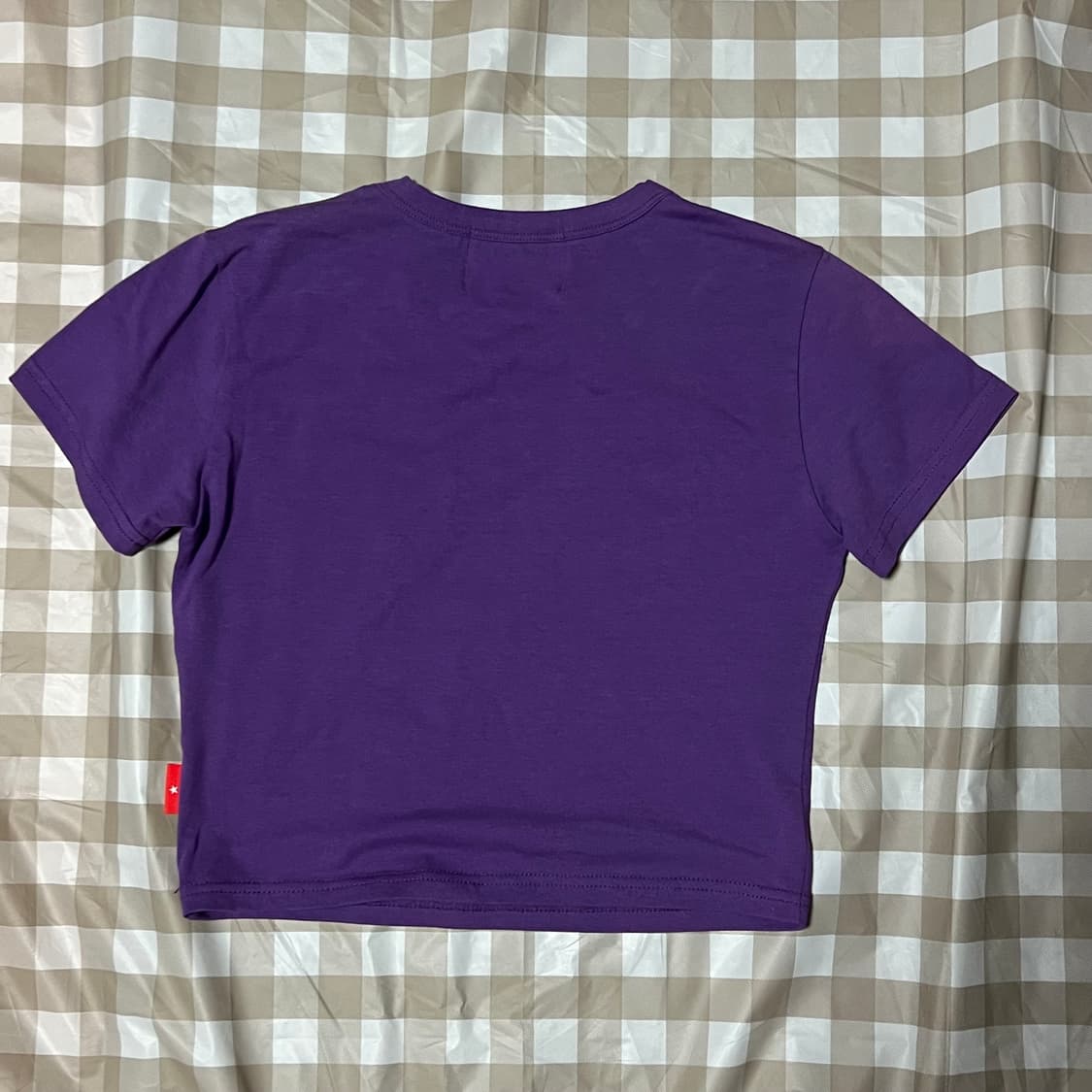 아카이브 볼드 939 퍼플 크롭 반팔 S 반팔티 여성 크롭티 보라 상품이미지3