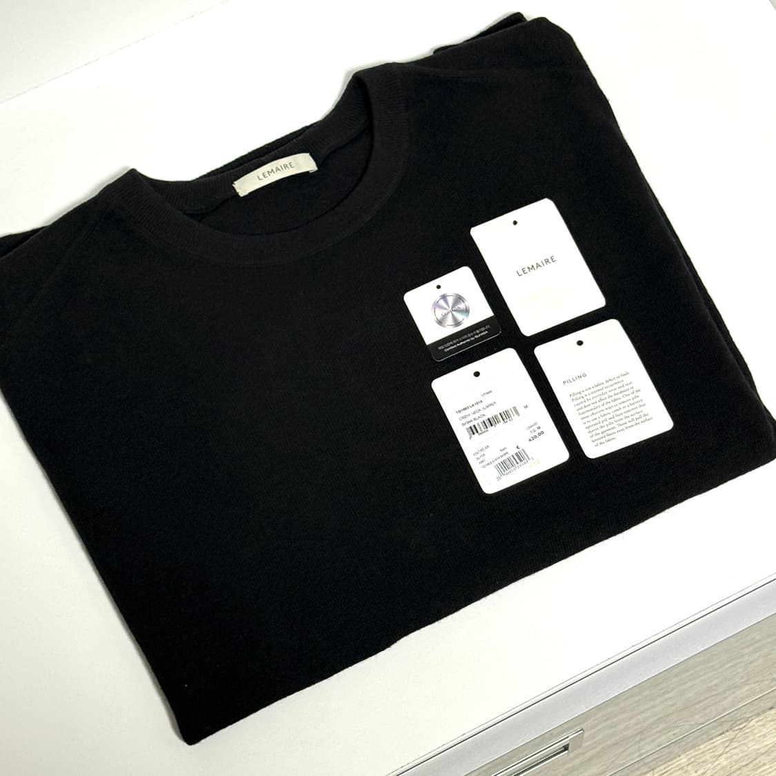 르메르 24SS 울 블랜드 크루넥 점퍼 블랙 M 상품이미지7
