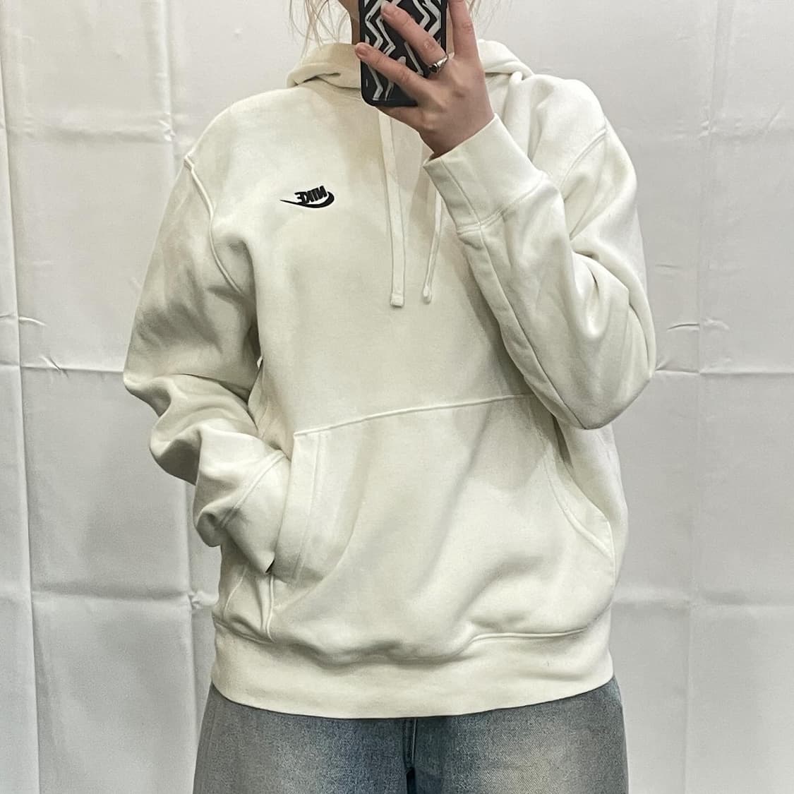 나이키 화이트 후드티 상품이미지1