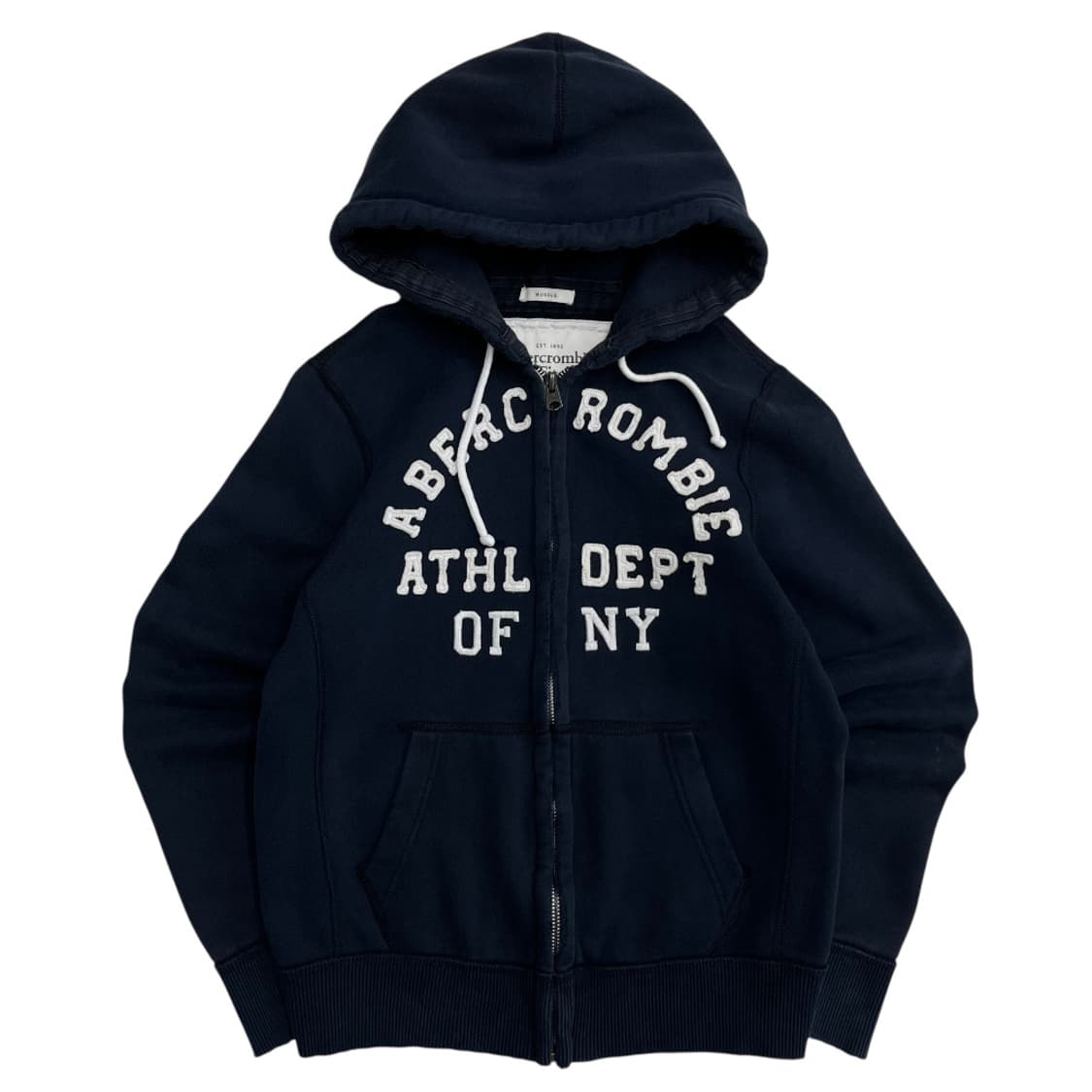 아베크롬비 센터로고 네이비 후드집업 L 상품이미지2