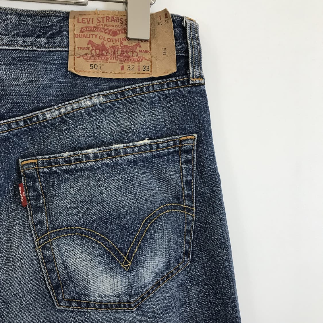 리바이스 00s 501 워시드 데님청바지 [32x33] 상품이미지4