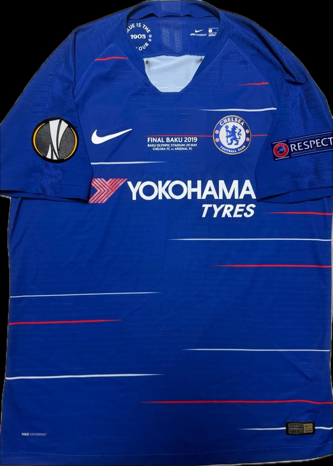 18-19 첼시 아자르 어센틱 유니폼 팝니다 상품이미지2
