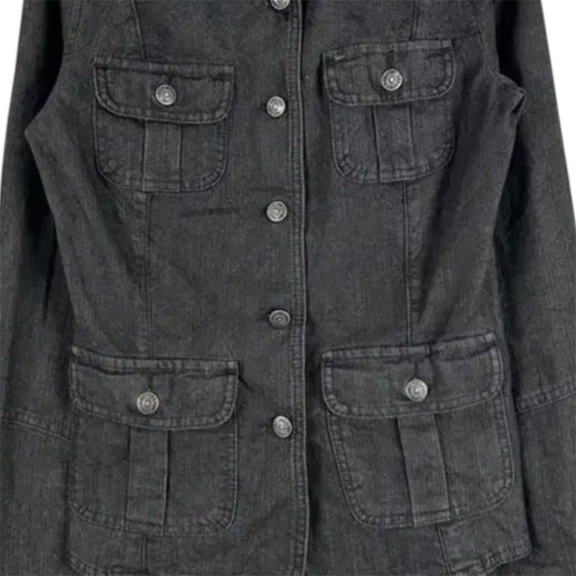 Black Trench Denim Jacket 상품이미지3