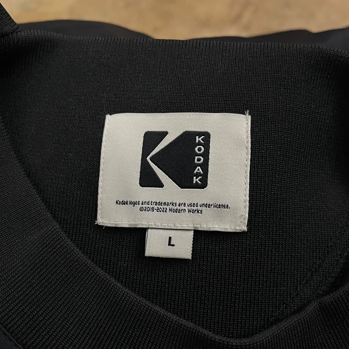 [정품/L] 코닥 우븐 맨투맨 블랙 b14 상품이미지6