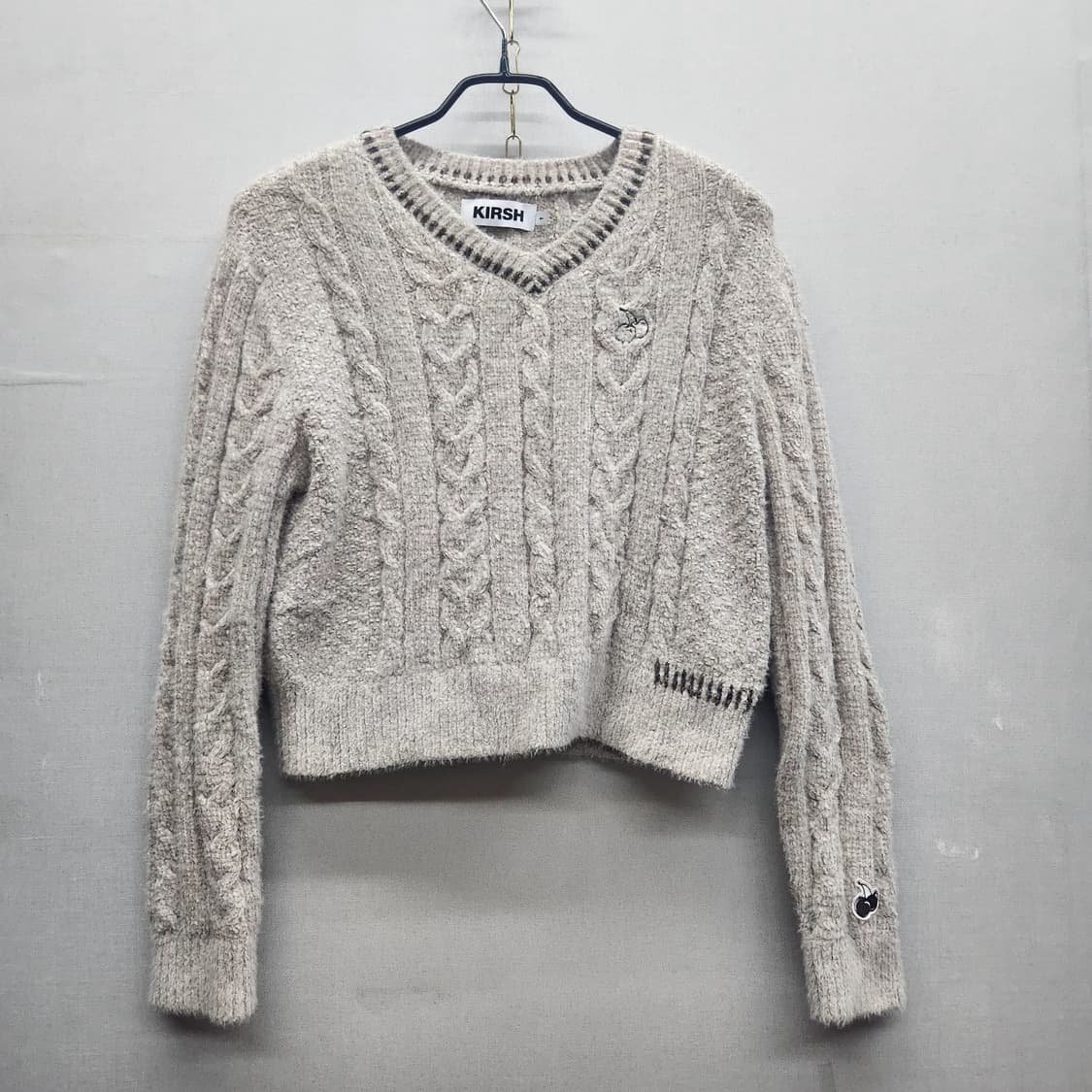 키르시 로고 케이블 크롭 니트 1(M) 상품이미지1