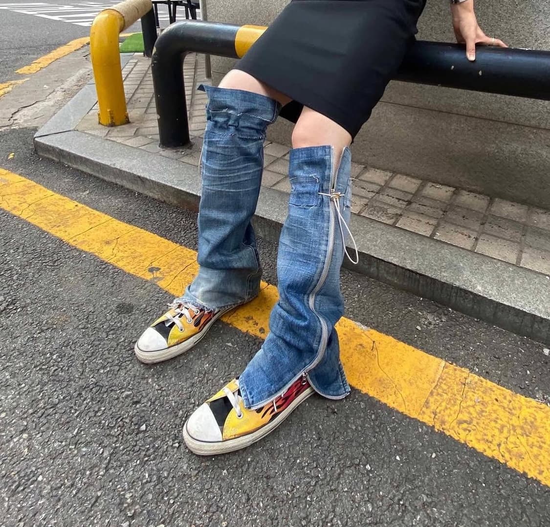 Rebuild project Juila denim legwarmer 상품이미지1