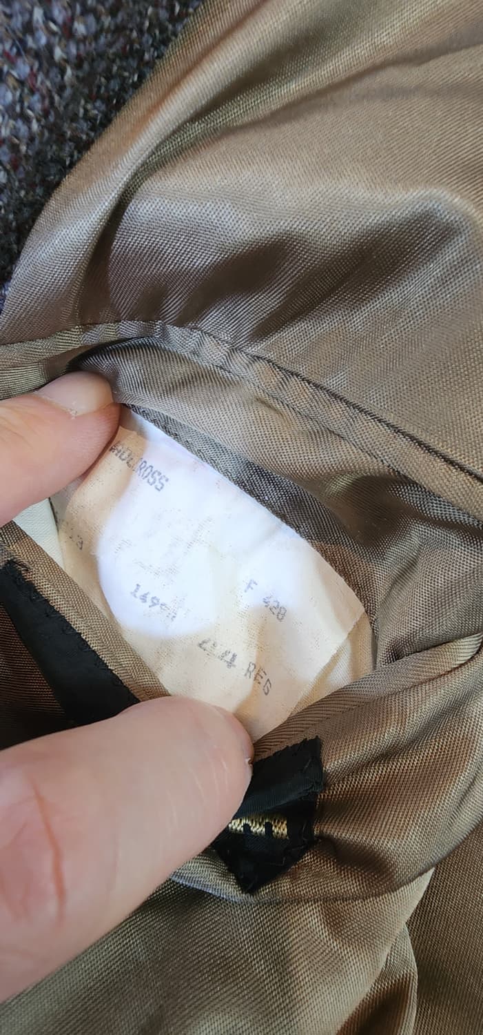 브라운 트위드 모직자켓 XL 상품이미지8