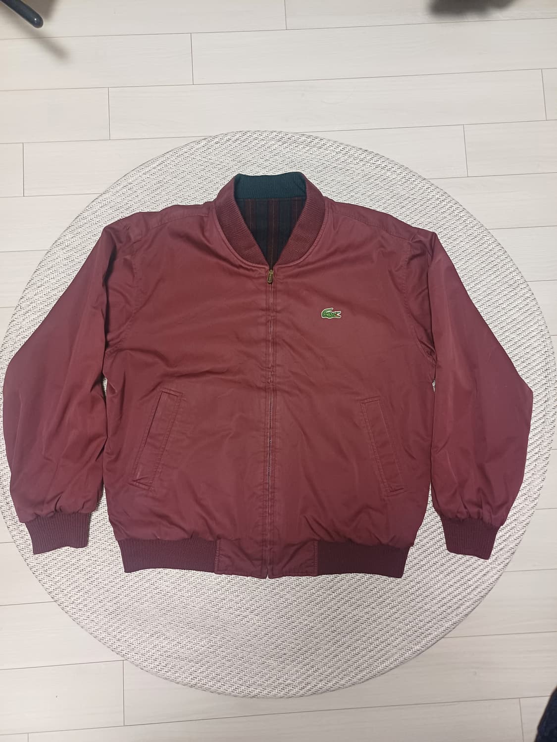 [L] 90s 서광 라코스테 빈티지 리버시블 봄버 자켓 (양면) 상품이미지1