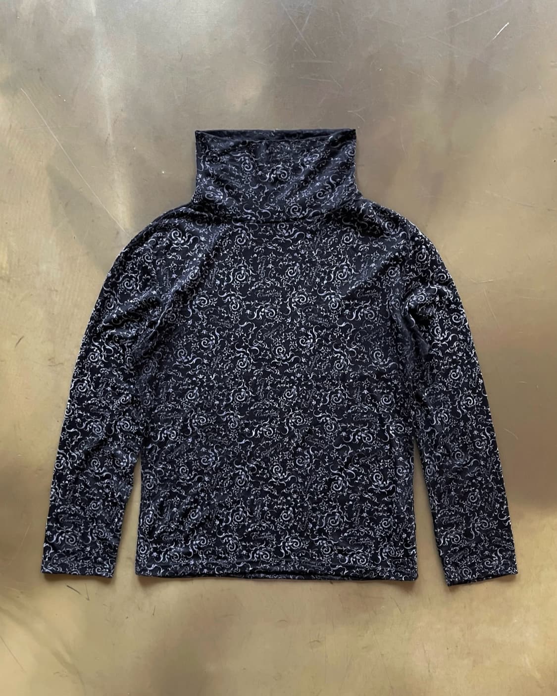 1980-90s Kafuv Old Paisley High-Neck Top 상품이미지3