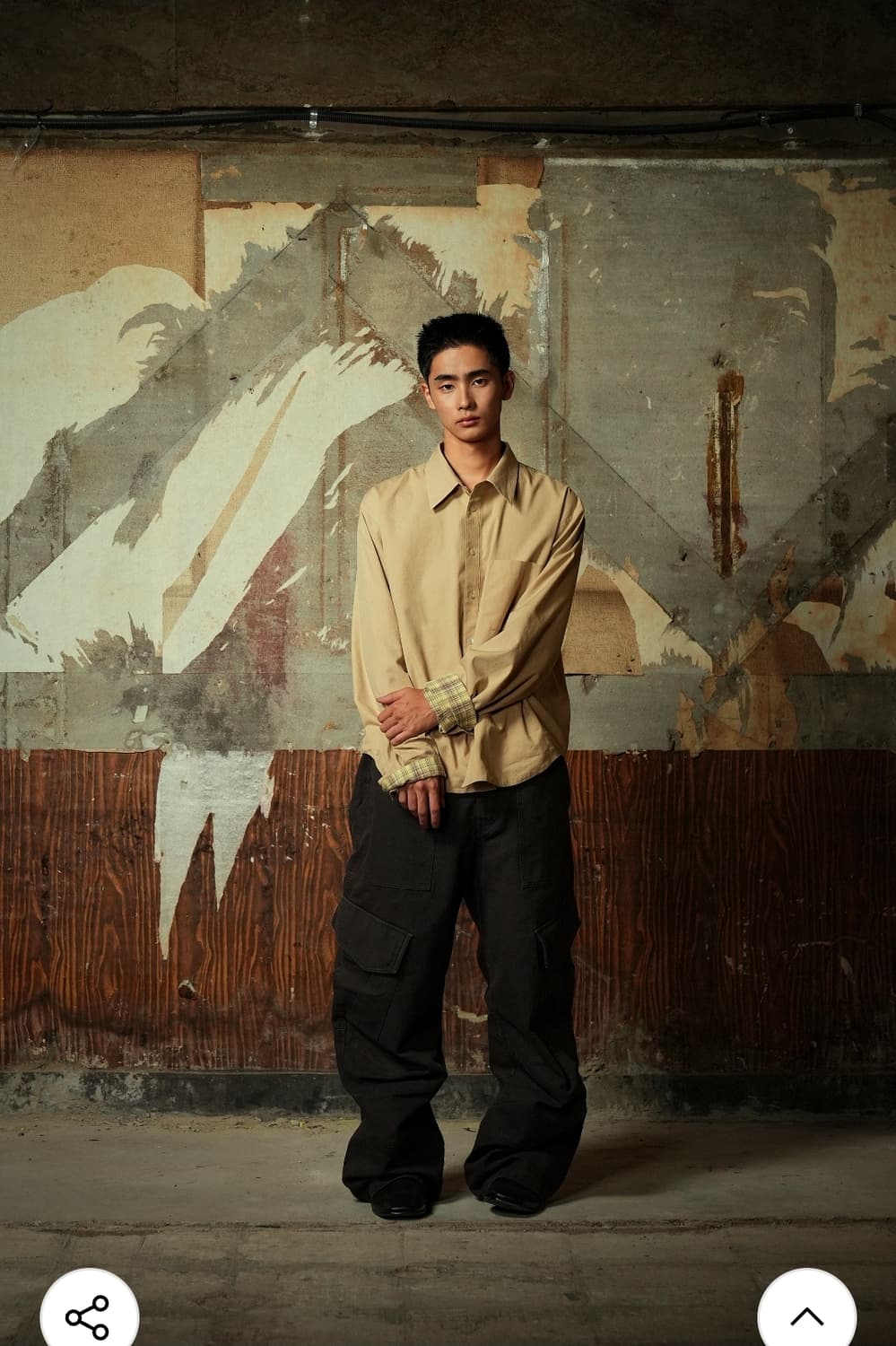 [L] Yiyae Oxford Panel Cargo Pants 상품이미지2