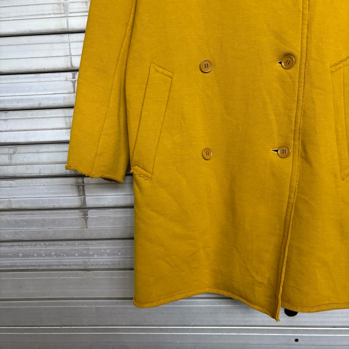 LIMI feu 머스타드 코튼 더블 브레스티드 코트 상품이미지5