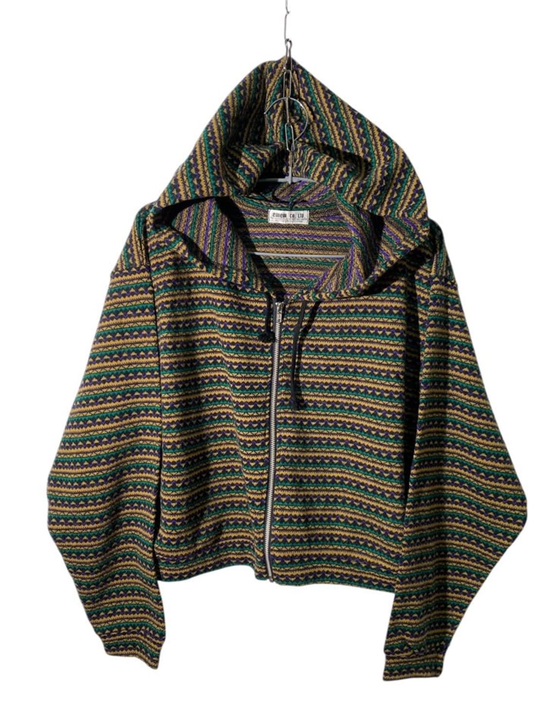 emem 크롭 니트 후드 집업 상품이미지1