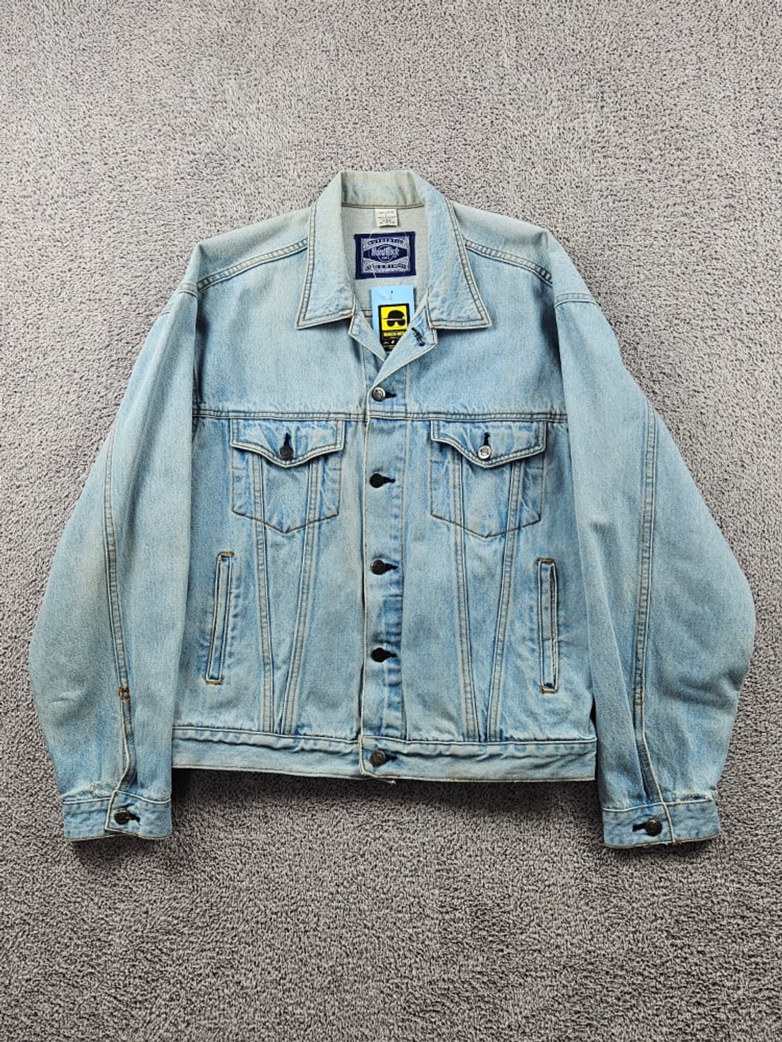 하드락카페 자수 백로고 데님 트러커 자켓 ( L ) / 9408 상품이미지5