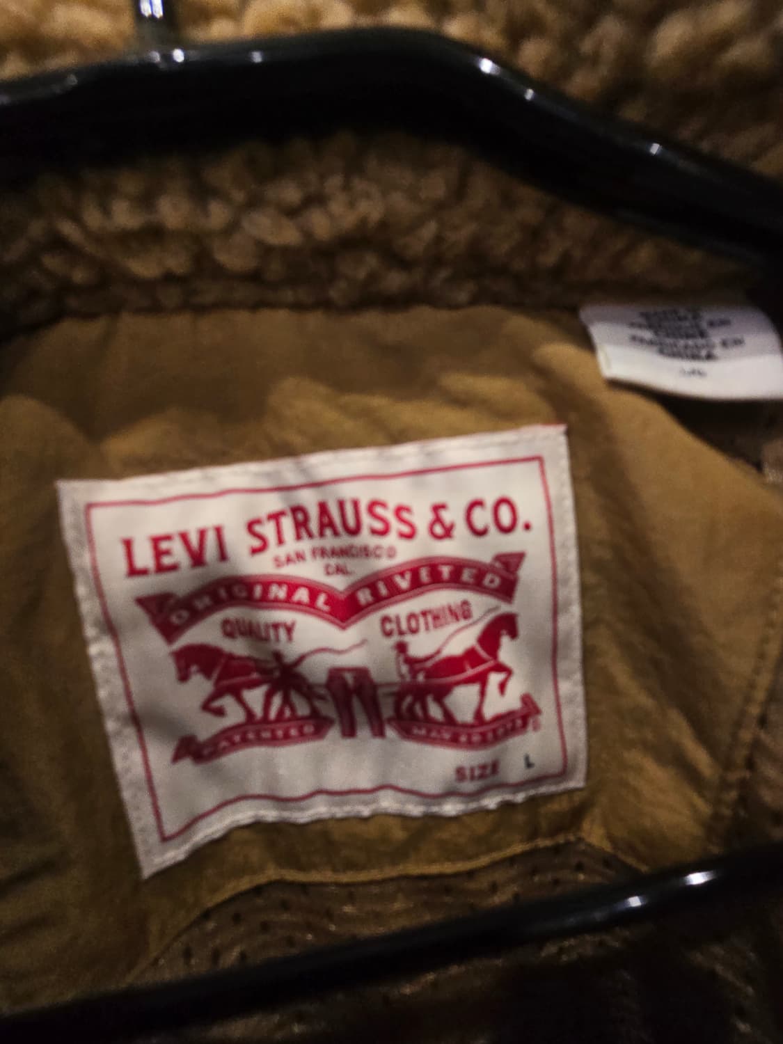 리바이스 브라운 뽀글이 플리스 자켓 L 상품이미지10