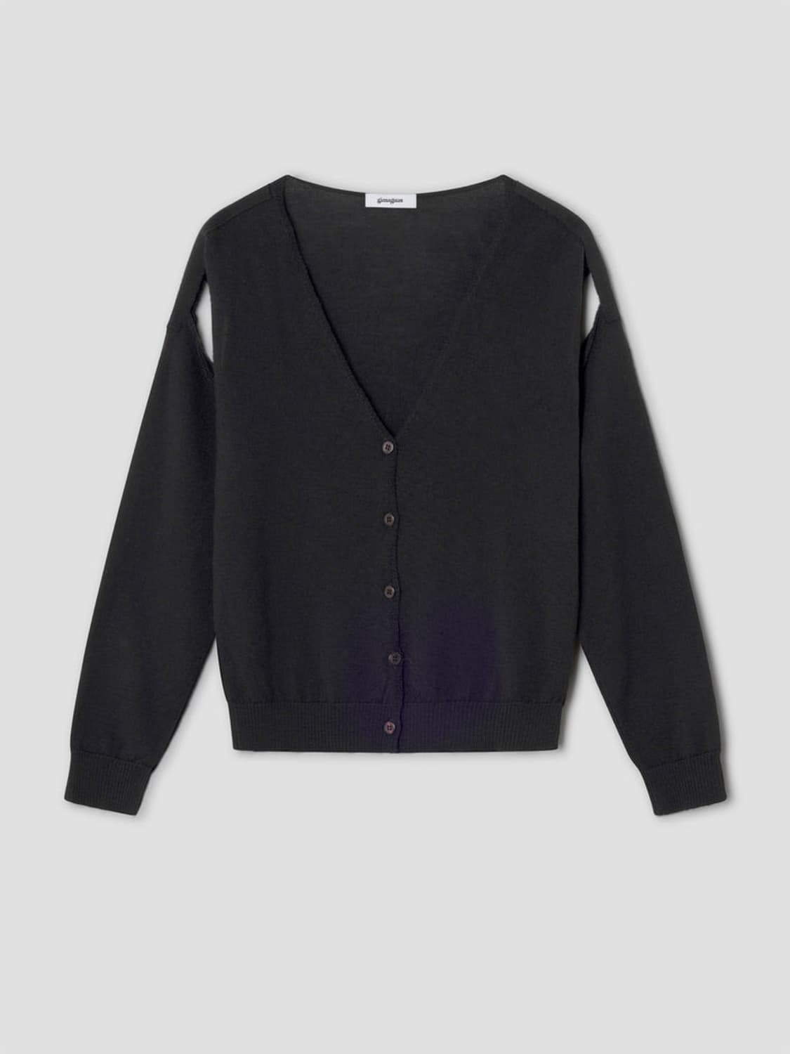 [XS,S,M]기마구아스 Coucou 컷팅 가디건/블랙 상품이미지1