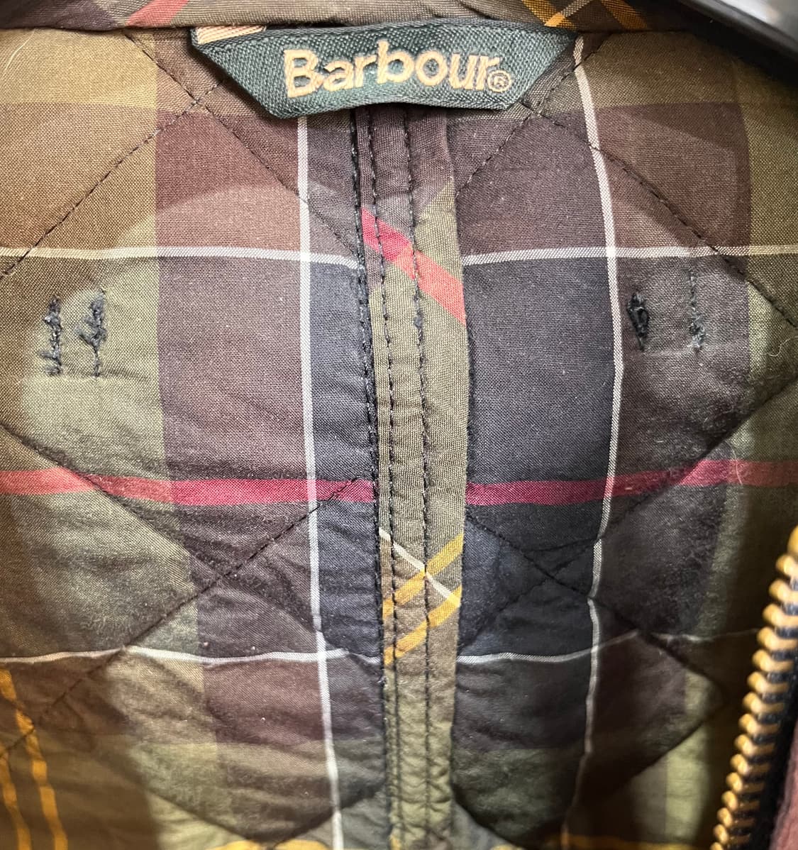 바버 왁스 퀼팅 자켓 네이비 S 상품이미지6