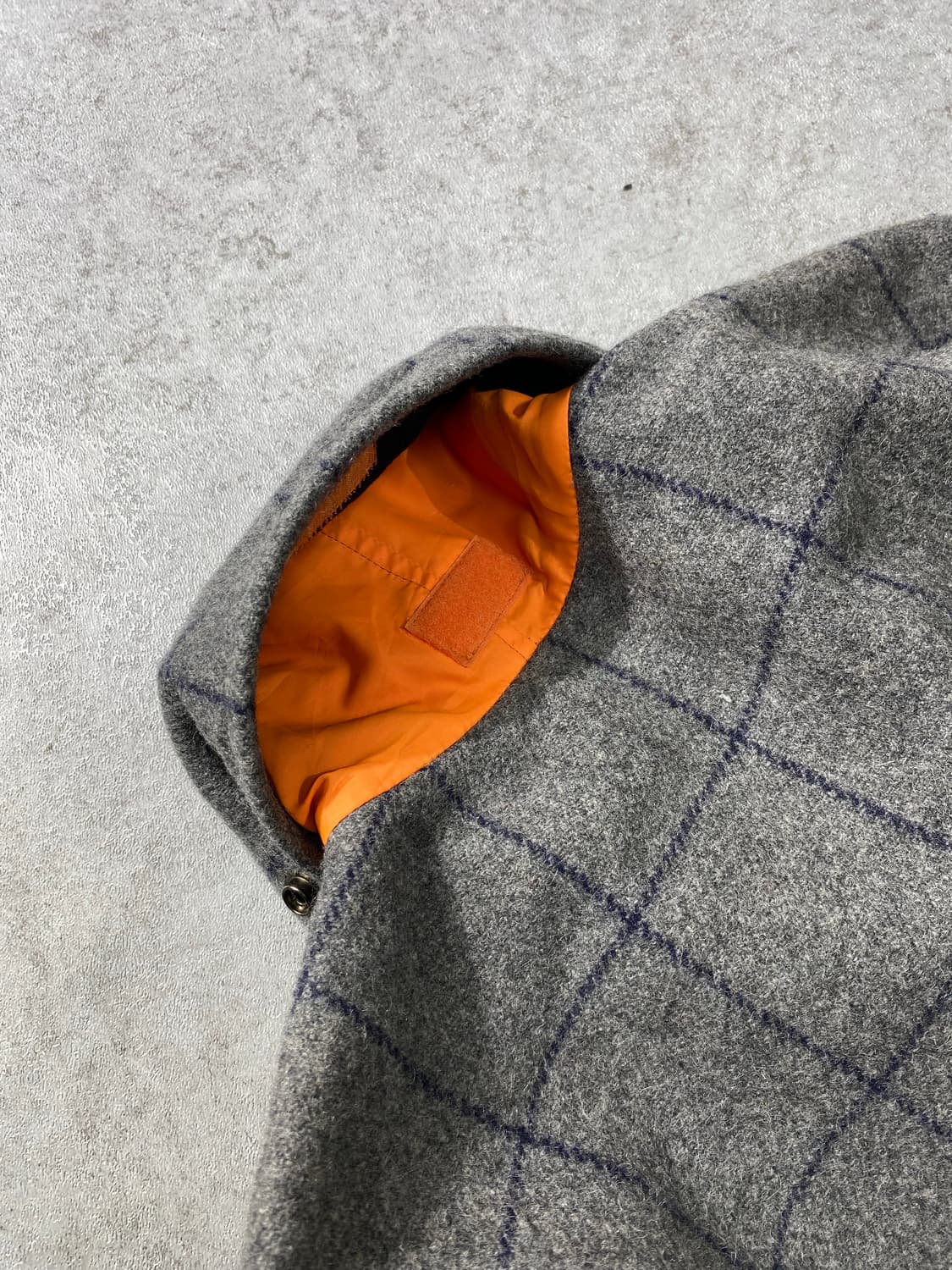 [2] Japanese 일본 빈티지 하프집업 울 체크 아노락 상품이미지7