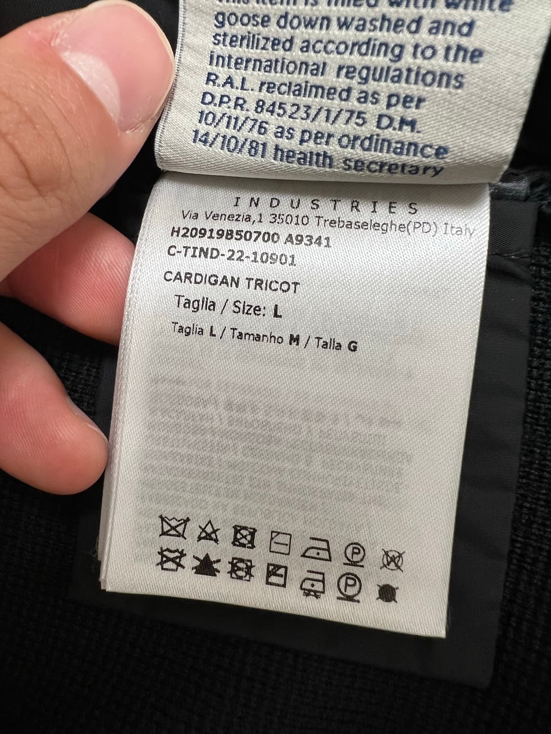 [블랙L/새상품급] 22F/W몽클레어 김현우 니트패딩 트리콧 풀구성 상품이미지6