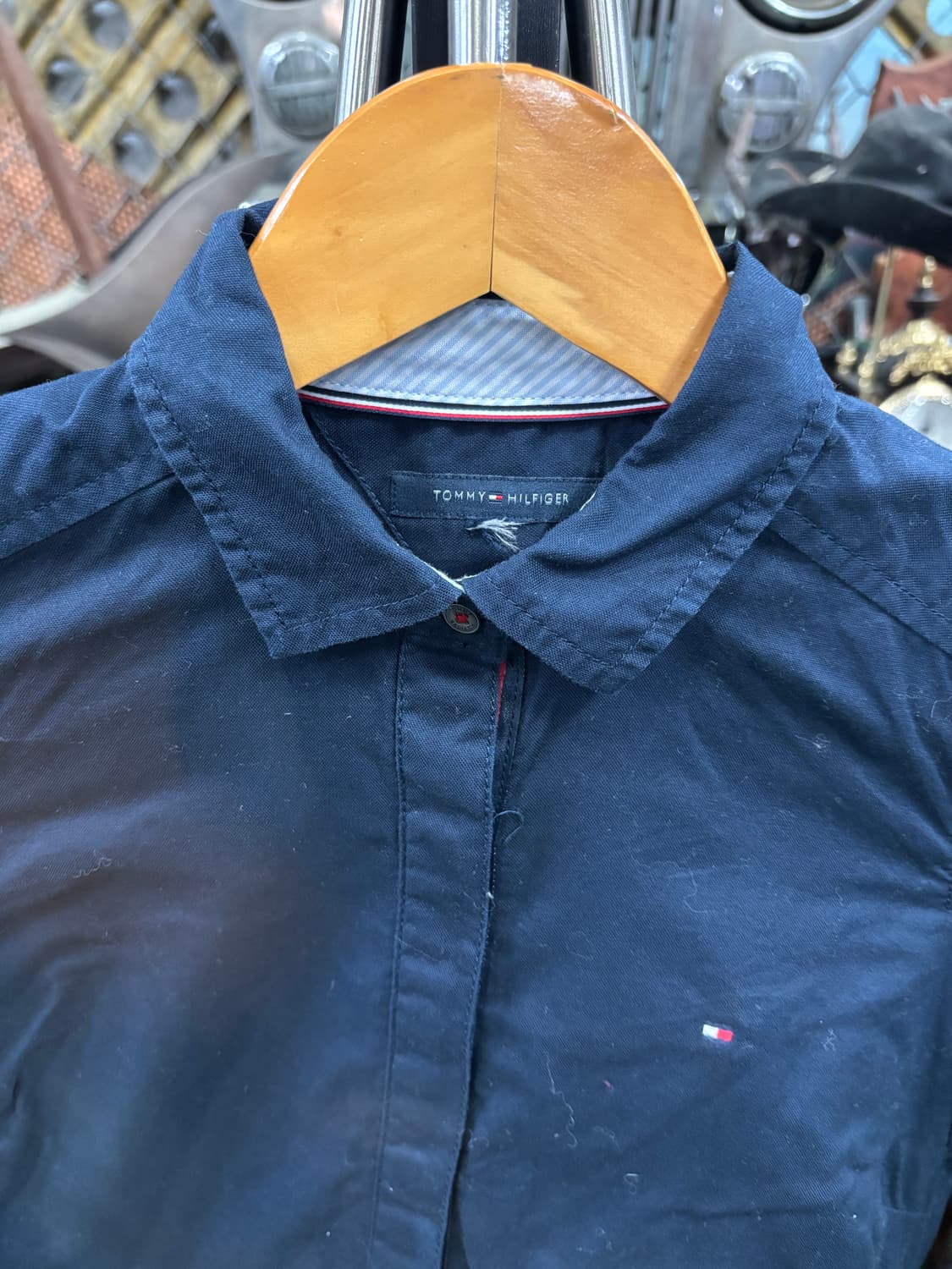 타미힐피거(Tommy Hilfiger)네이비 미디 셔츠 원피스 상품이미지2