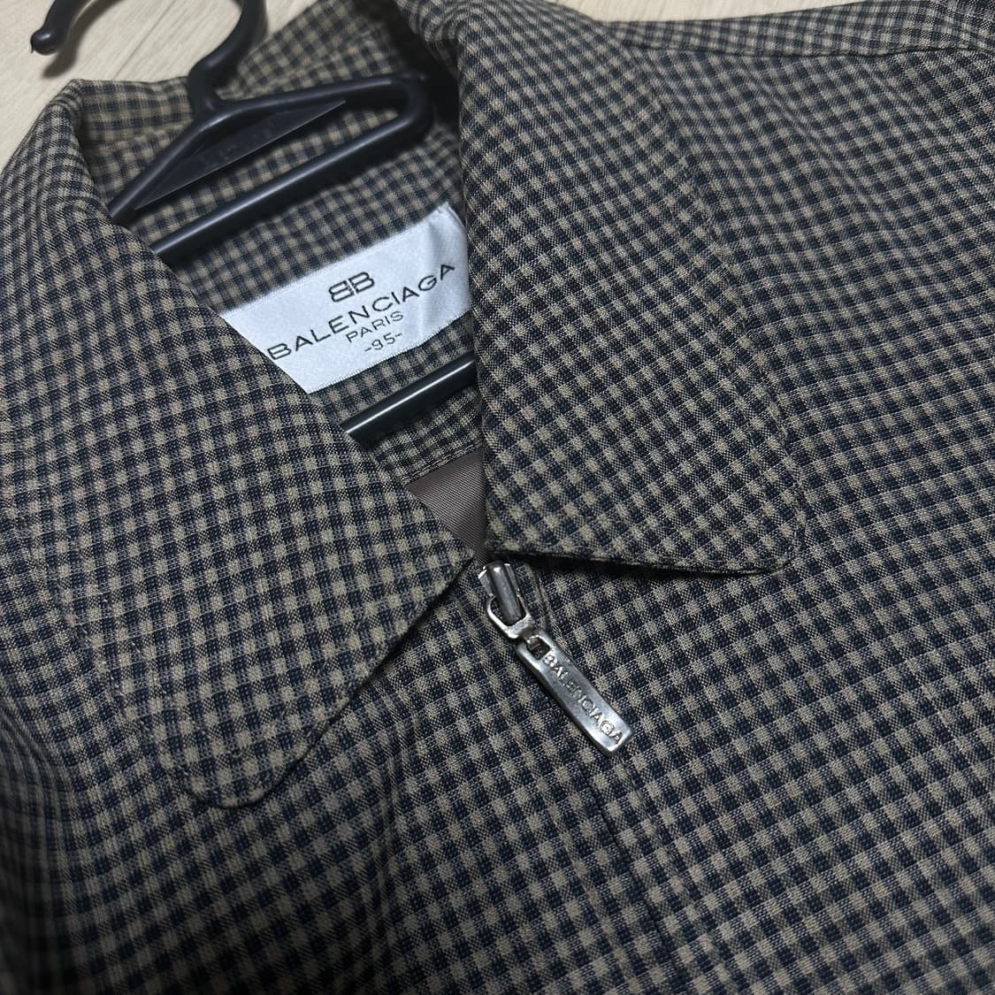 발렌시아가 체크패턴 블루종 자켓 상품이미지2
