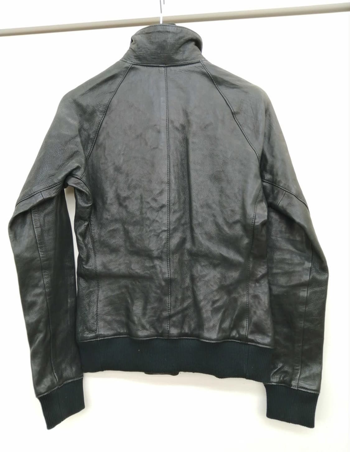 준 하시모토 사선 램스킨 레더 자켓 상품이미지3