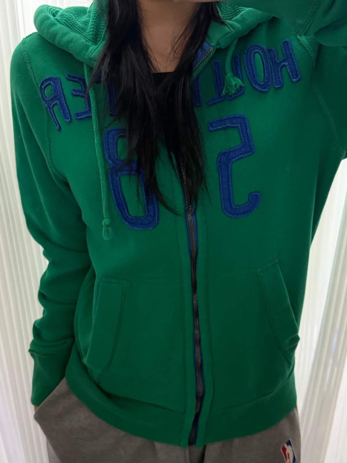 홀리스터 초록색 후드집업 s 상품이미지1