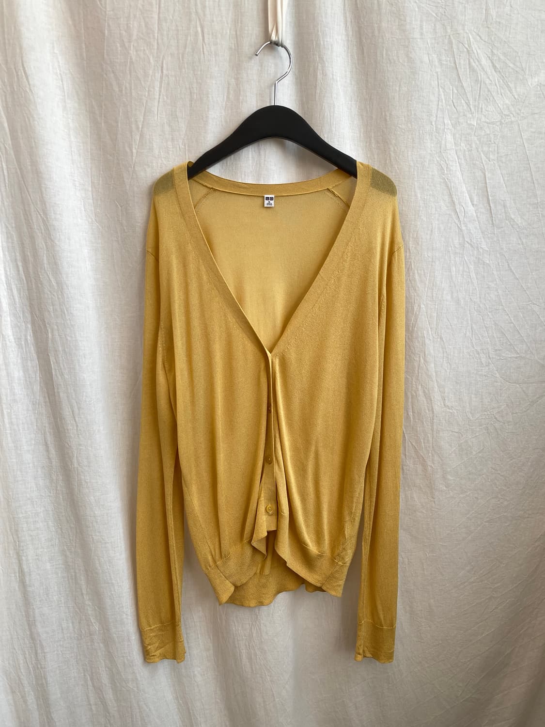 UNIQLO 옐로우 베이직 가디건(XL) 상품이미지3