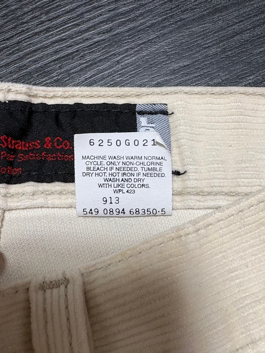 (33x30) 90s 리바이스 실버탭 루즈 코듀로이 made in usa 상품이미지5