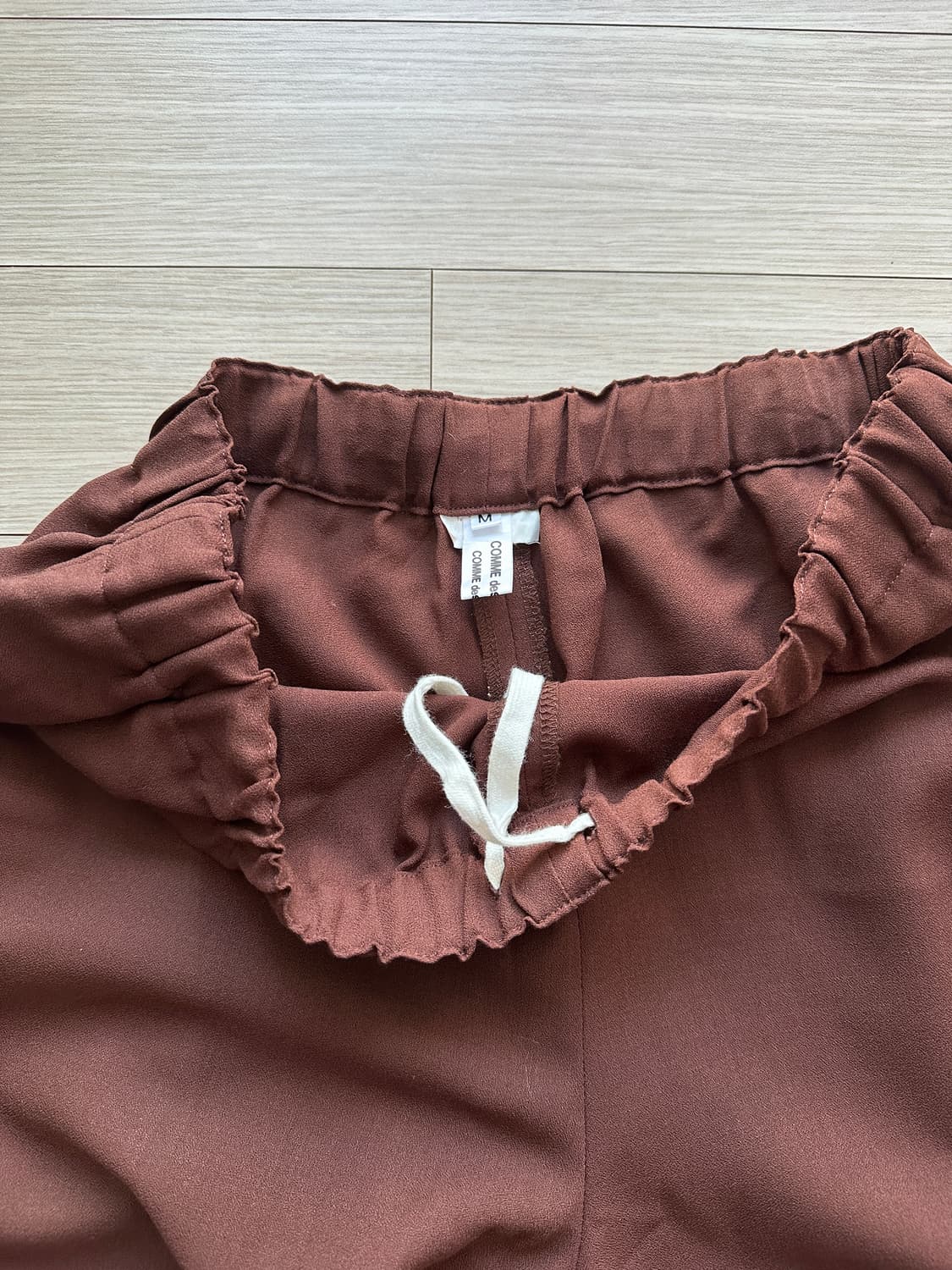 꼼데가르송 꼼데가르송 브라운 밴딩 와이드 팬츠 상품이미지2