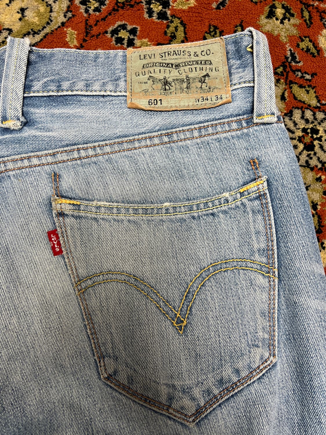 리바이스 601 연청 데님팬츠 34 상품이미지4