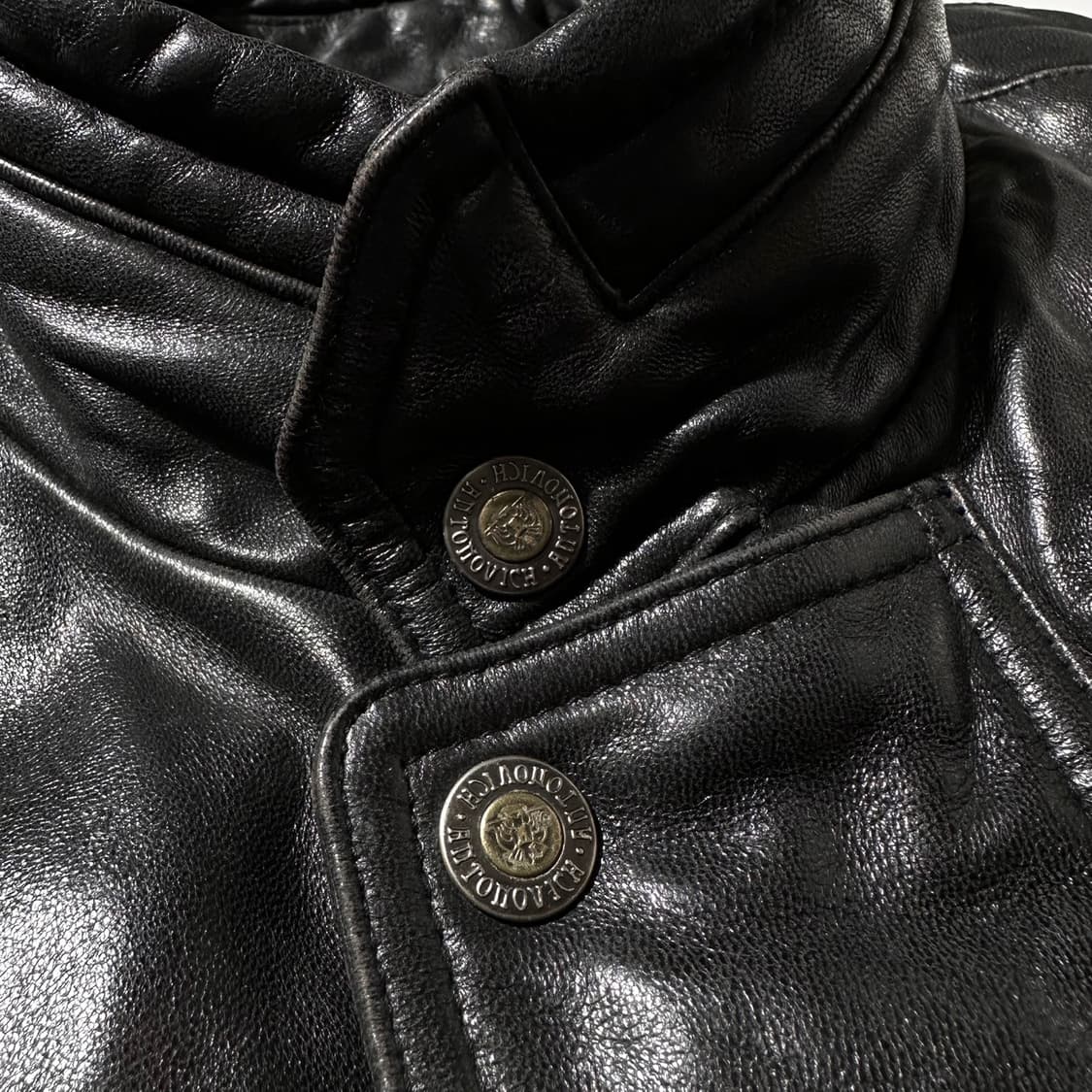 진도 안토노비치 램스킨 봄버 자켓 블랙 상품이미지5