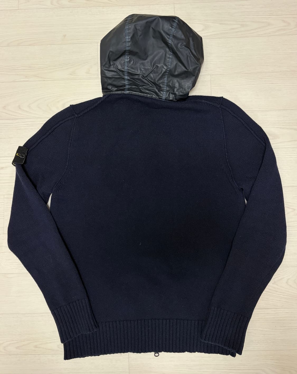 스톤아일랜드 니트 나일론 후드 집업 네이비 XL 상품이미지5