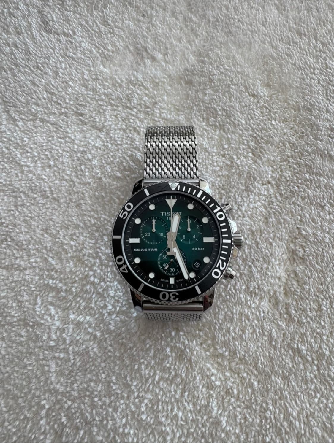 티쏘 씨스타 1000 크로노그래프 딥그린 메탈 상품이미지2