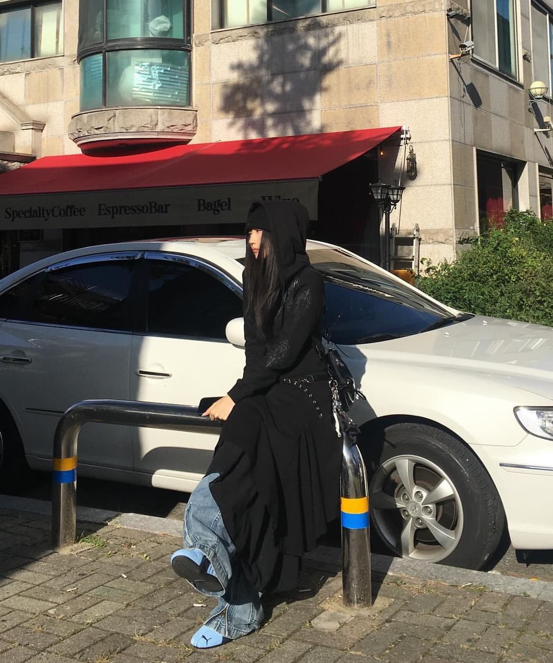 미세키서울 언발란스 레이어드 스커트 블랙  상품이미지5