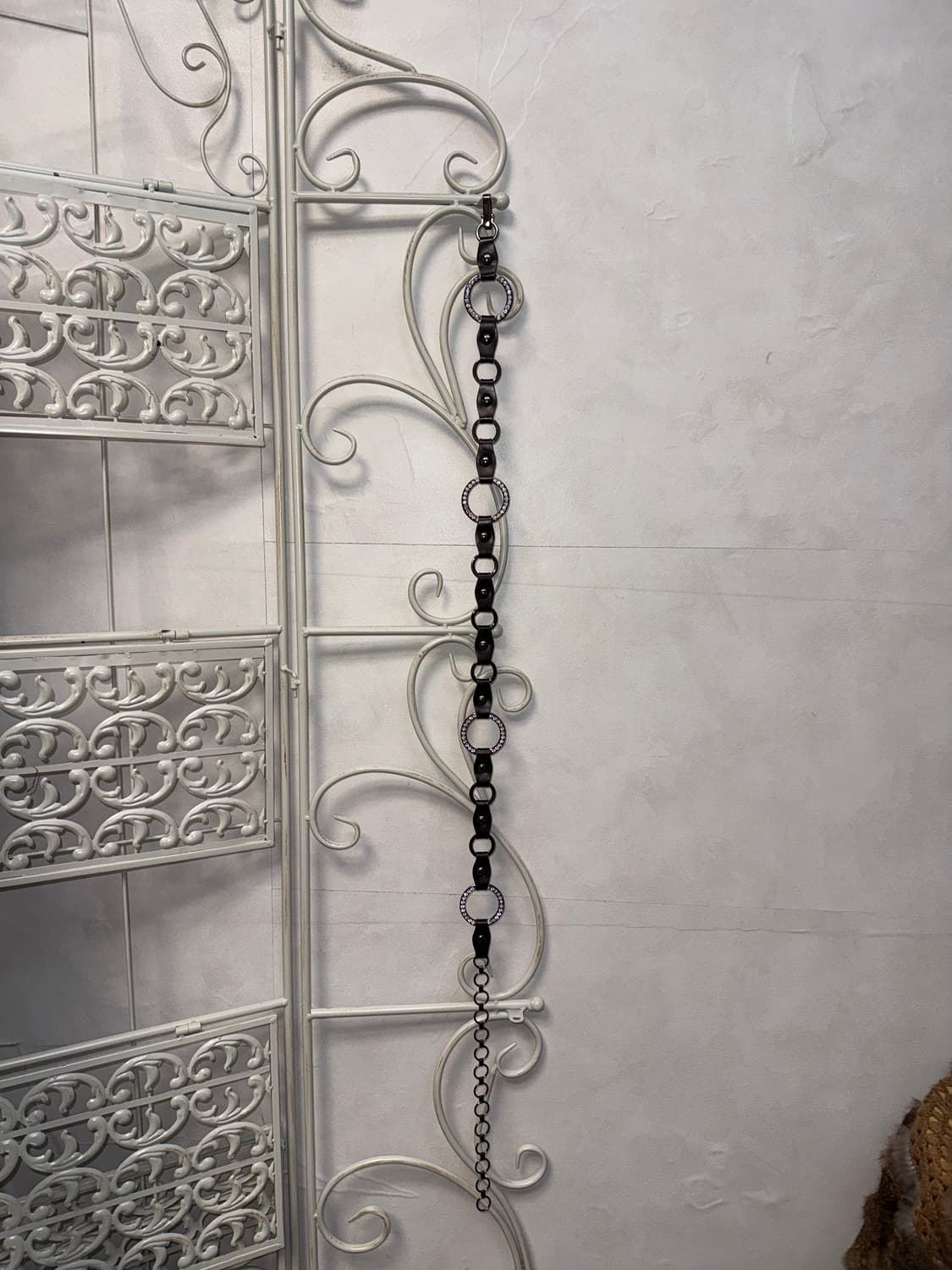 Dark brown ring cubic chain belt 상품이미지4