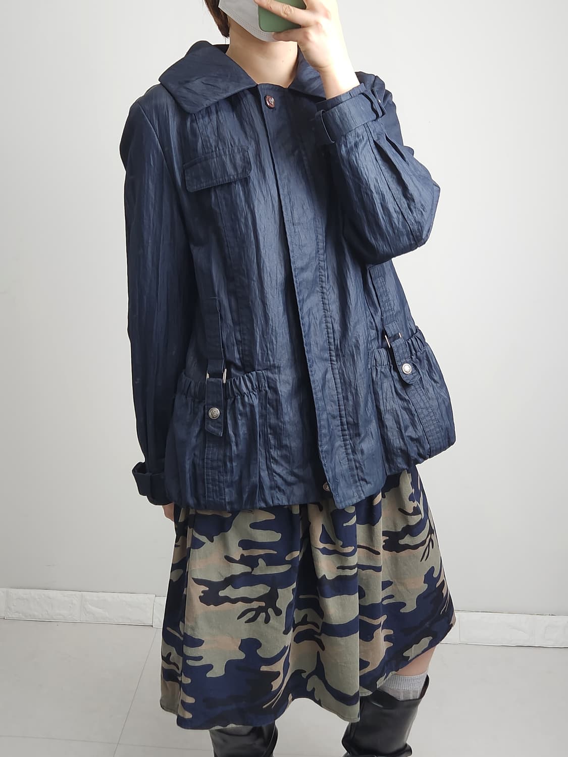 셔링 바람막이 자켓 상품이미지5