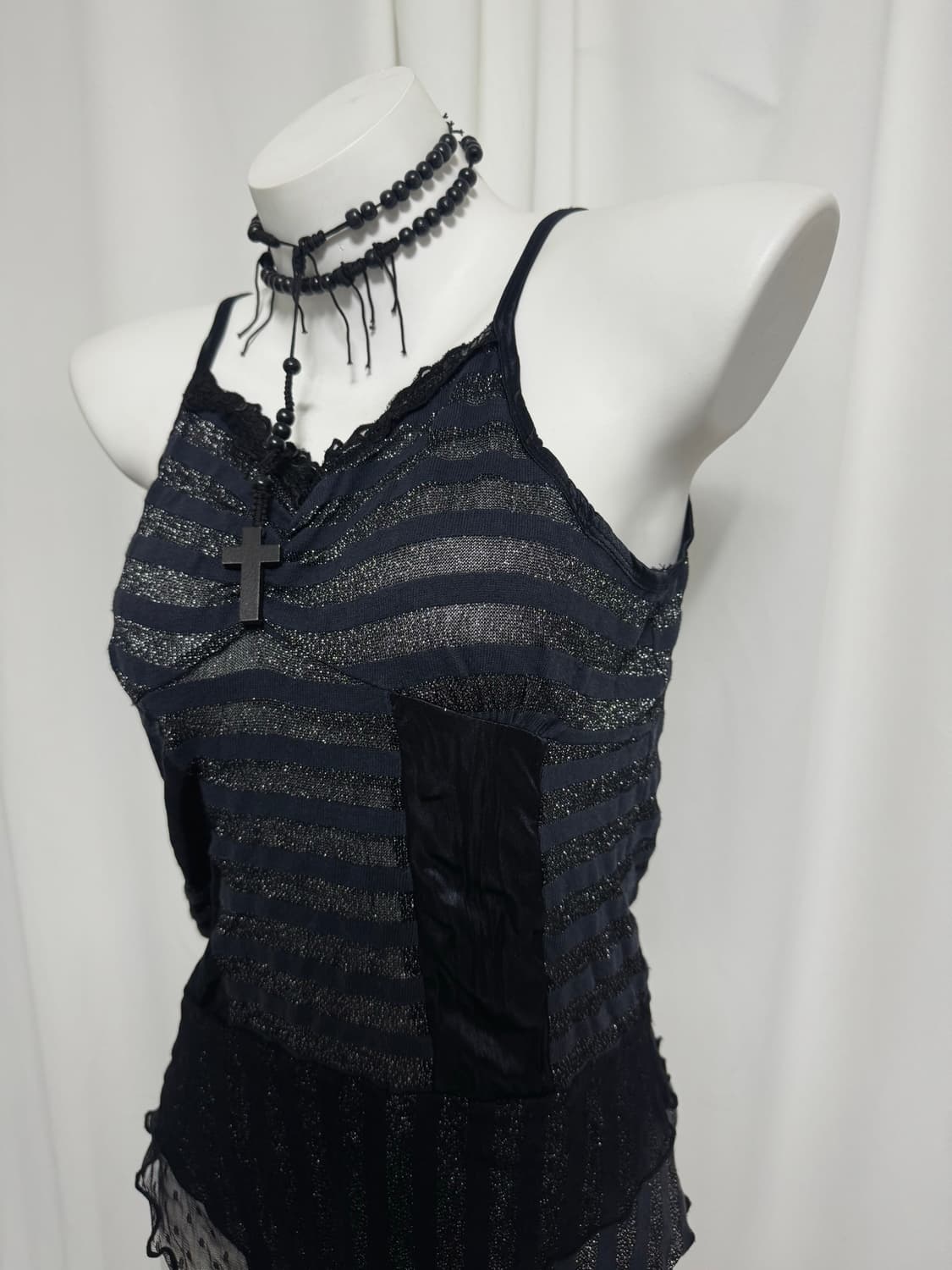 Stripe frill sleeveless 상품이미지3