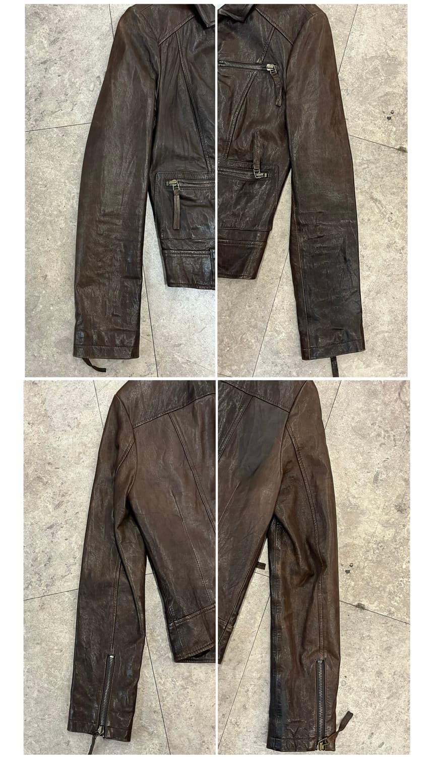 빈티지 양가죽 자켓 브라운 55 #csz3955 상품이미지5