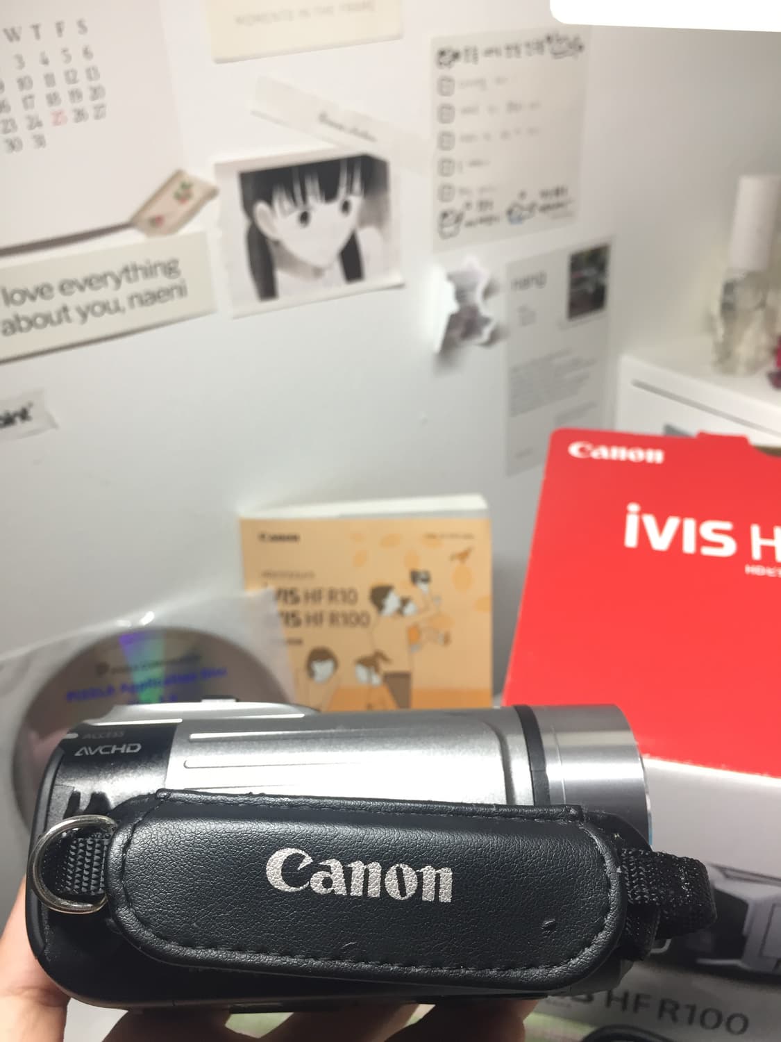 <거의 새상품> Canon ivis hf r100 캐논 캠코더 풀박스✨ 상품이미지5